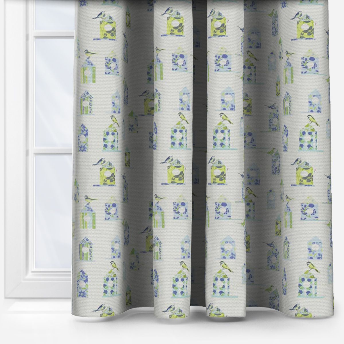 Prestigious Textiles Aviary Cornflower Curtain | Roman For Aviary Window Curtains (View 6 of 20)