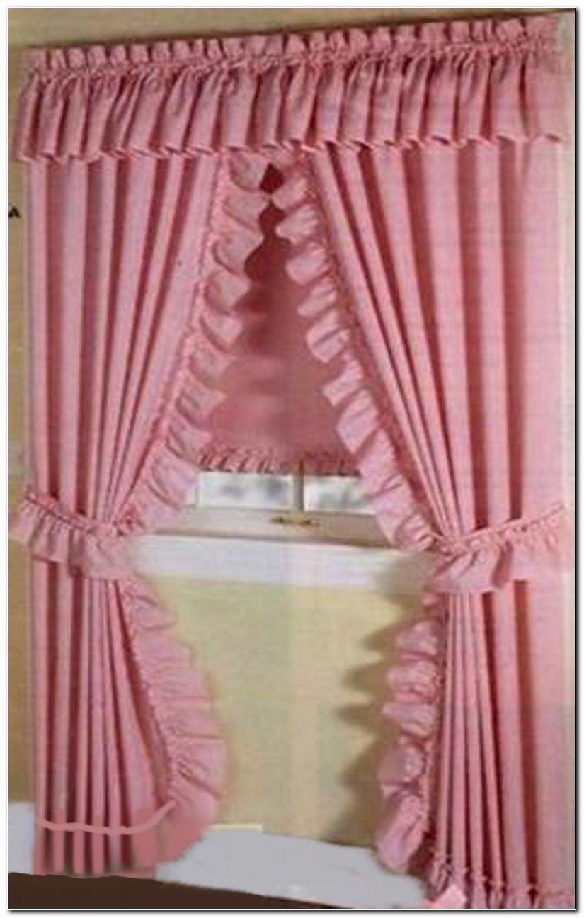 Priscilla Curtains For Living Room | Priscilla Curtains Throughout Rod Pocket Cotton Solid Color Ruched Ruffle Kitchen Curtains (View 12 of 20)