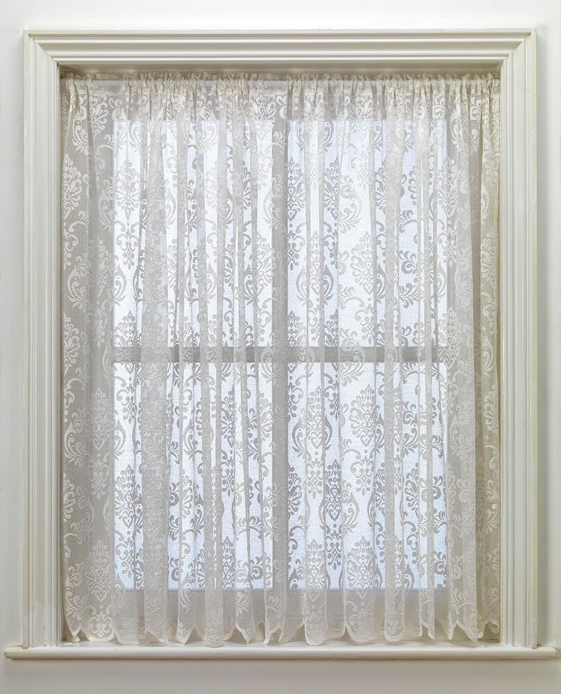 Regal Cream Voile Throughout Ivory Knit Lace Bird Motif Window Curtain (View 19 of 20)