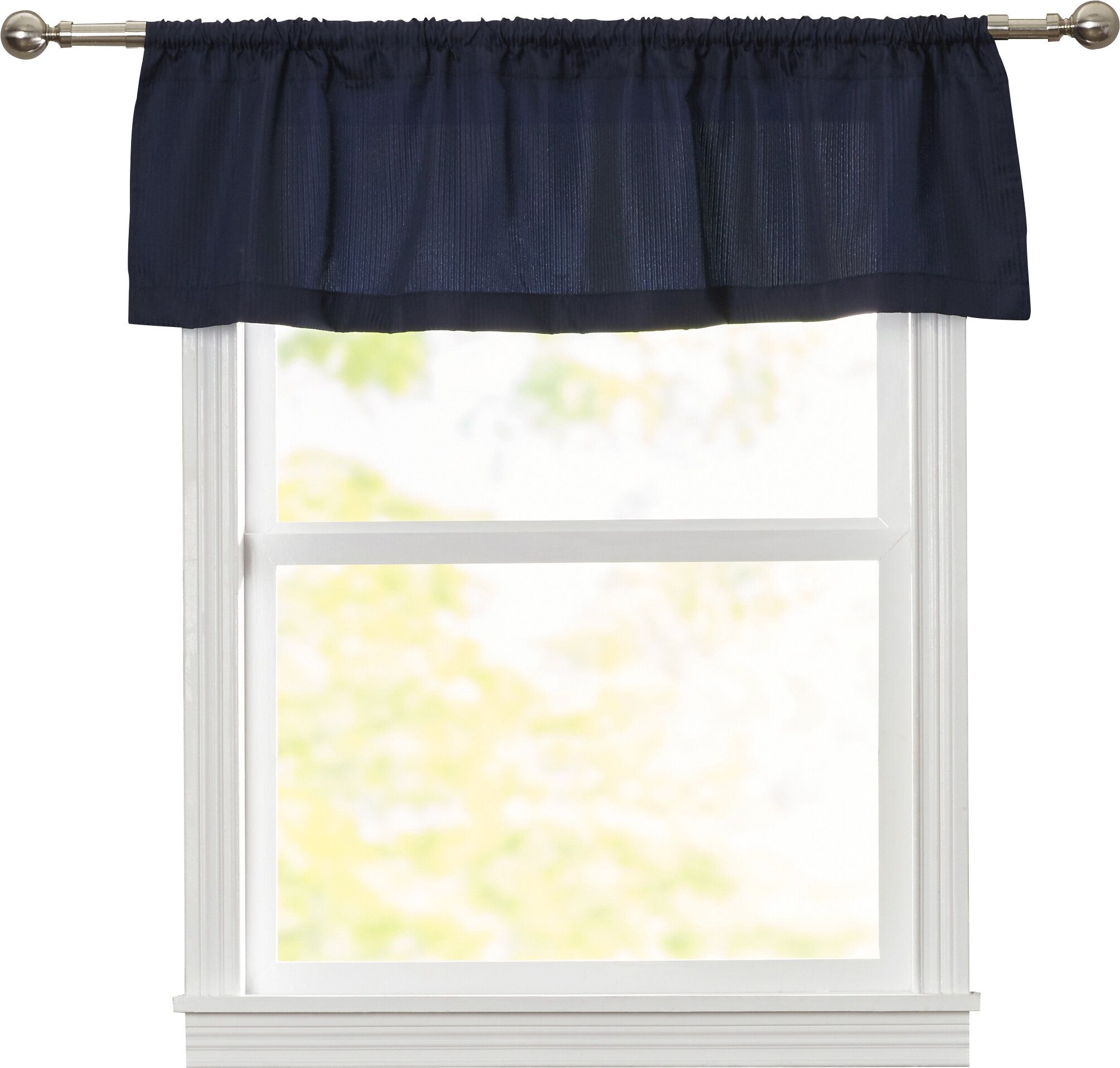 Reinhardt Rod Pocket Tailored 54" Window Valance Inside Tailored Toppers With Valances (View 19 of 20)