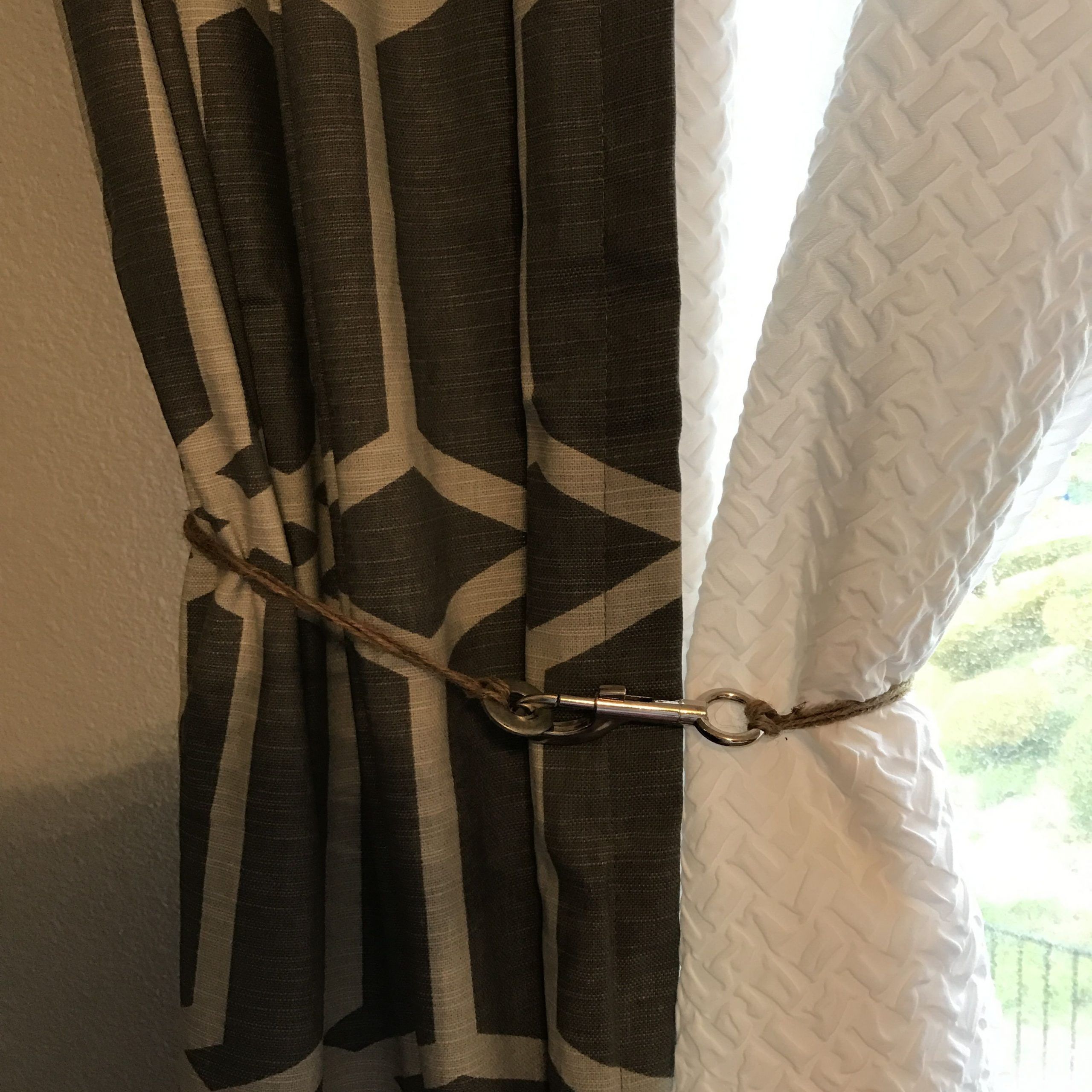 Rustic Curtain Tie Backs | I Did It! | Curtains, Rustic For Bermuda Ruffle Kitchen Curtain Tier Sets (Photo 17 of 20)
