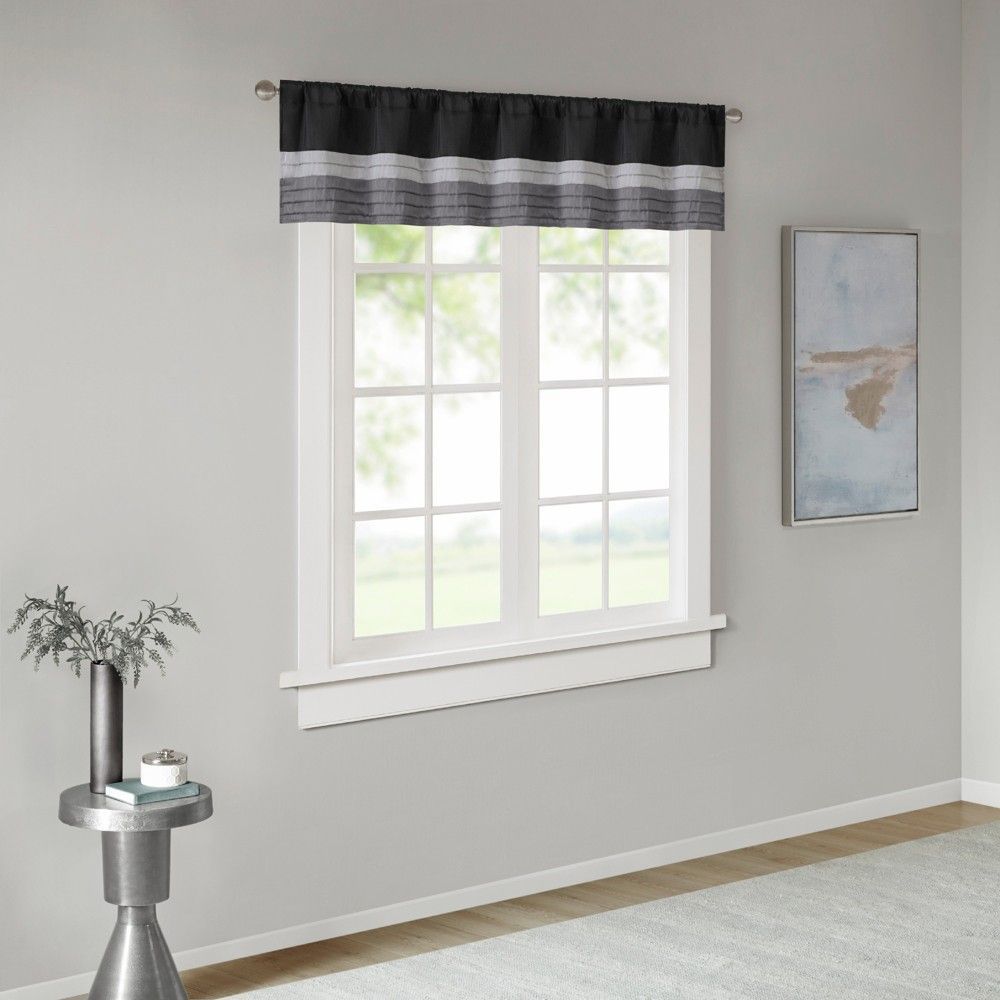 Salem Polyoni Pintuck Window Valance Natural (50"x18") In Intended For Hudson Pintuck Window Curtain Valances (Photo 20 of 20)