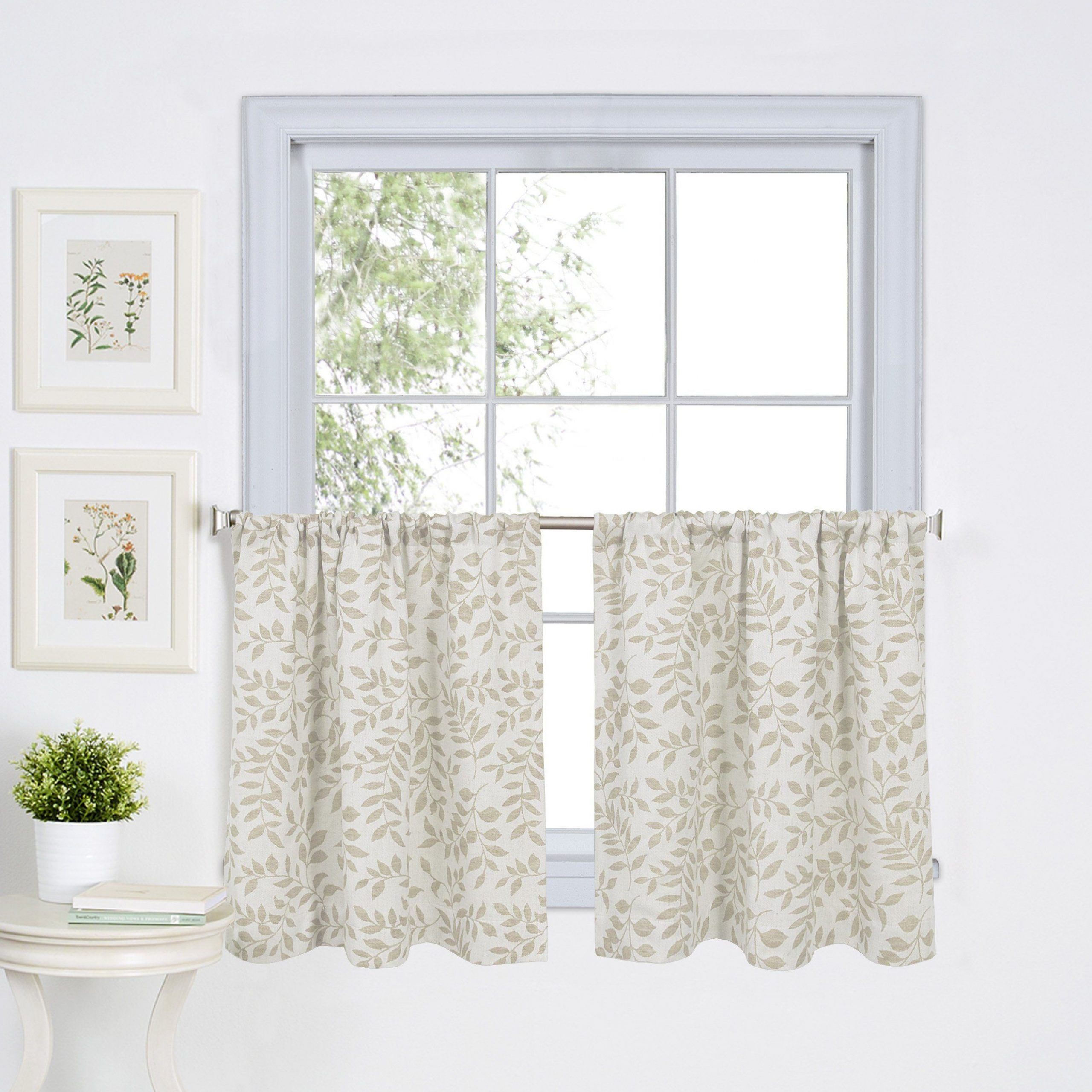 Serene Rod Pocket Window Tiers In 2019 | Products | Curtain Pertaining To Vertical Ruffled Waterfall Valances And Curtain Tiers (Photo 13 of 20)