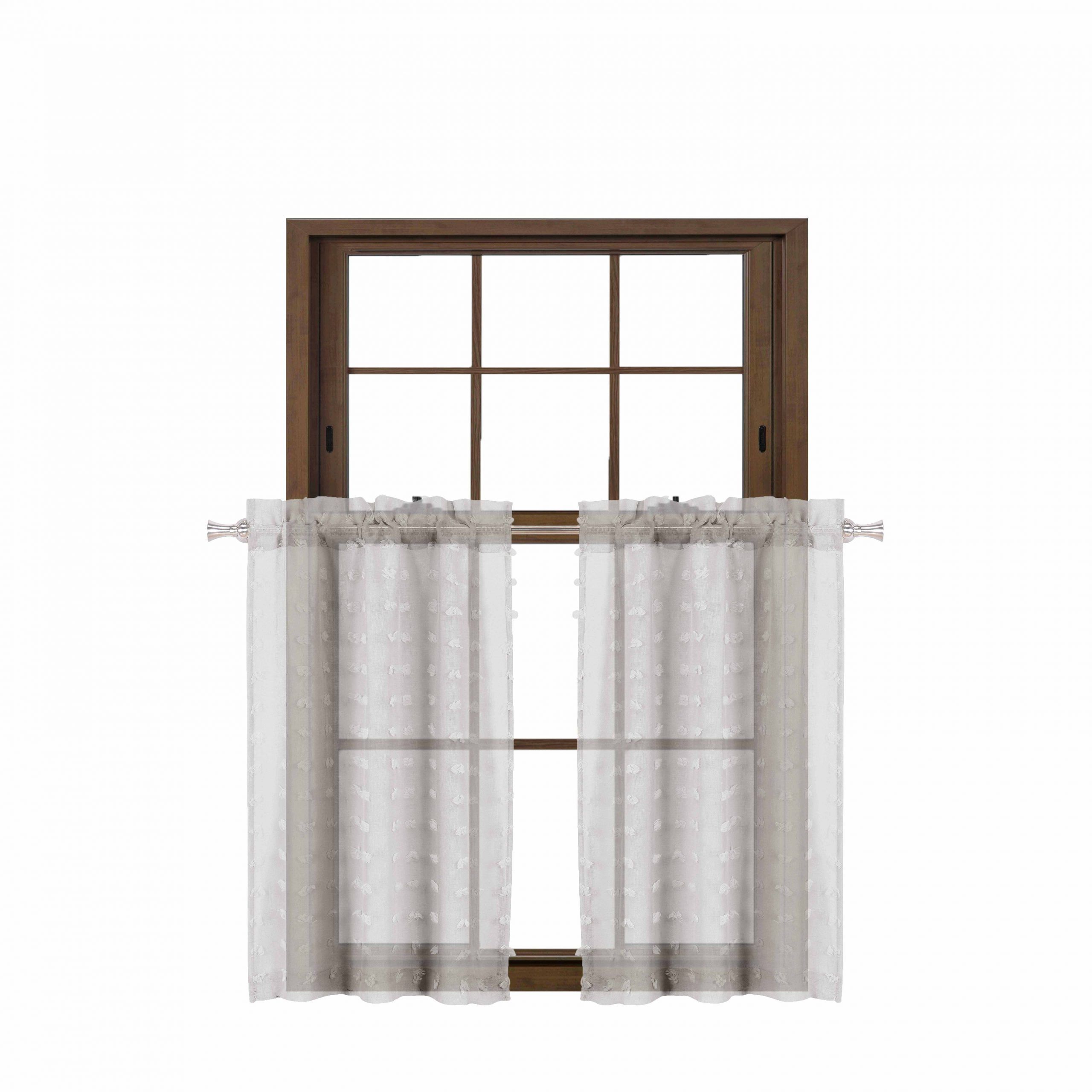 Sheer 2 Piece Silver Café/tier Curtain Set: 3 D Soft Tufts With Multicolored Printed Curtain Tier And Swag Sets (View 18 of 20)