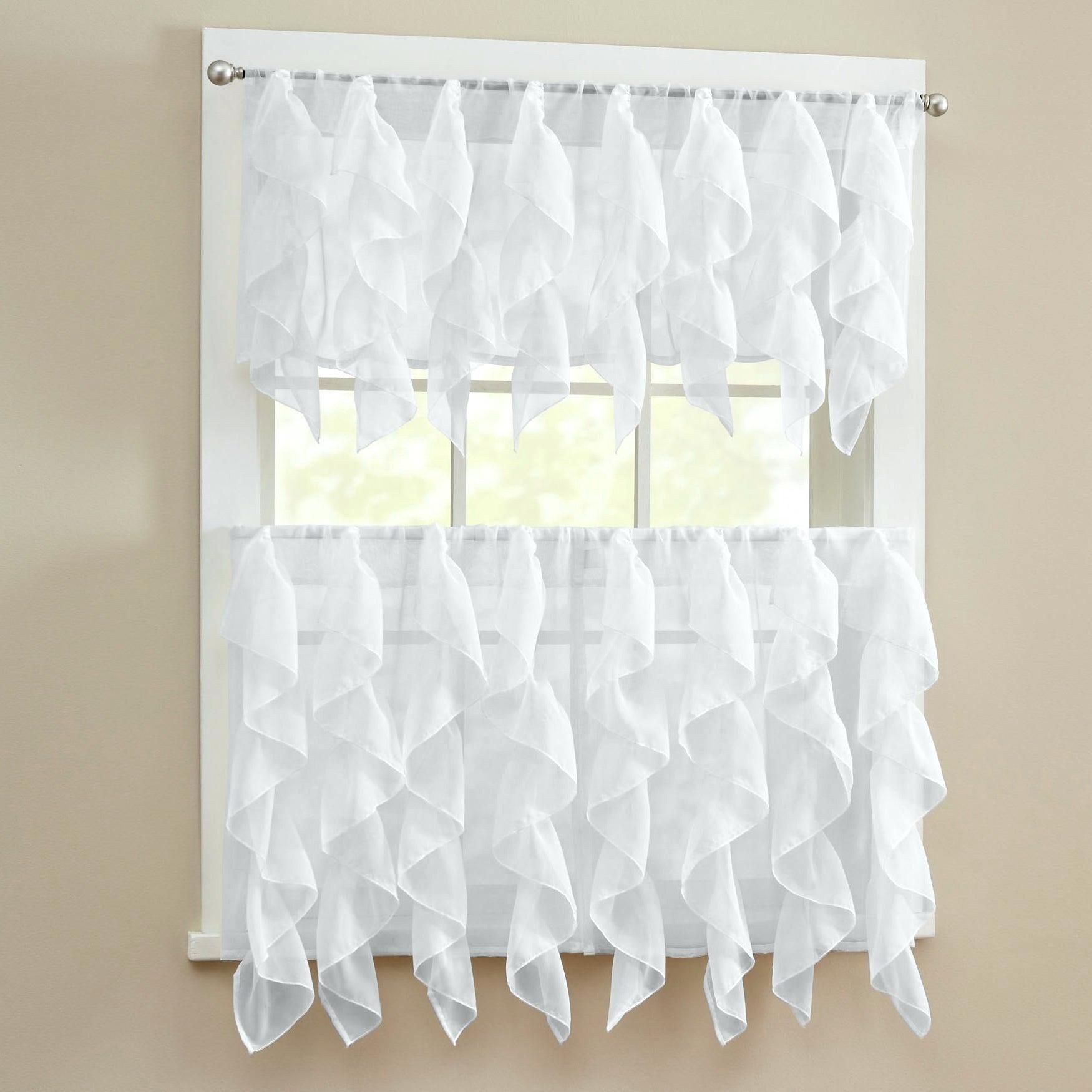 Sheer Tier Curtains – Conor425 Within White Micro Striped Semi Sheer Window Curtain Pieces (Photo 18 of 20)