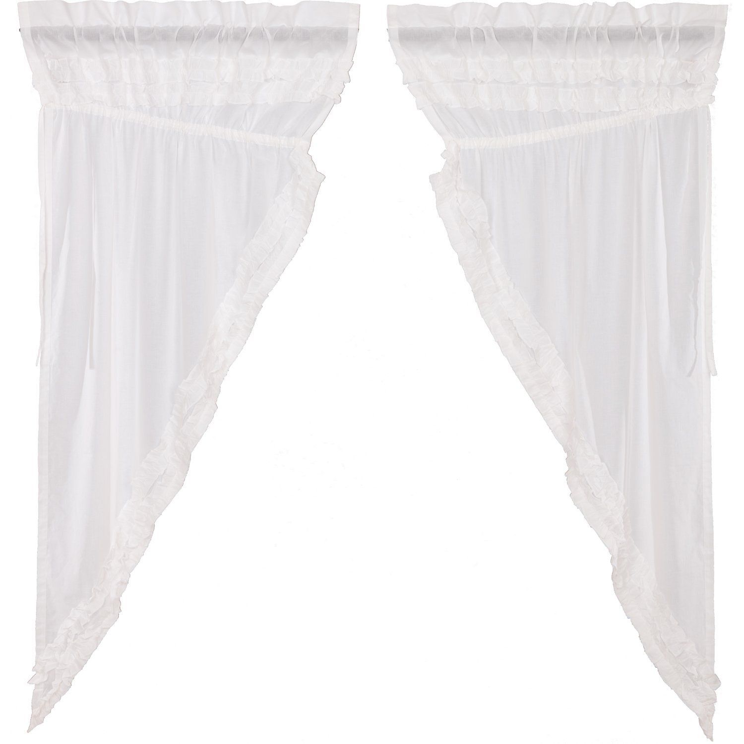 Simplicity Cambric White Ruffled Sheer Petticoat Prairie In White Ruffled Sheer Petticoat Tier Pairs (Photo 8 of 20)