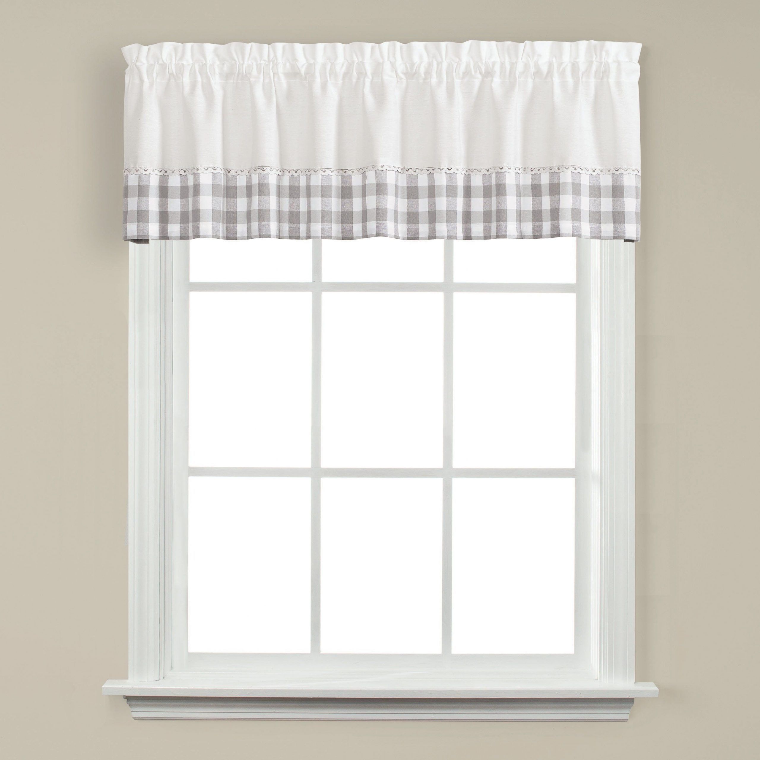 Skl Home Cumberland 13 Inch Valance In Dove Gray, Grey Intended For Dove Gray Curtain Tier Pairs (View 6 of 20)