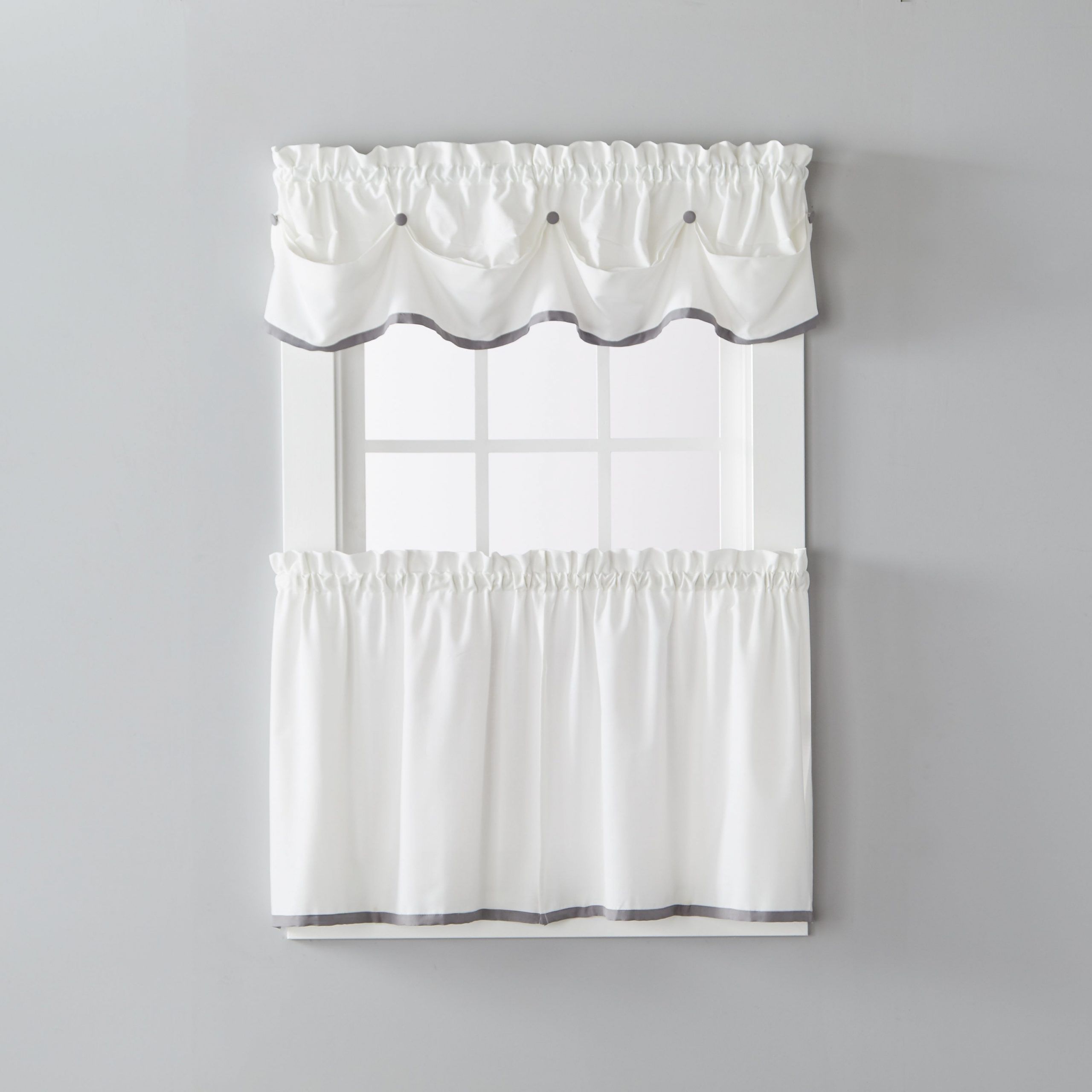 Skl Home Manor 24 Inch Tier Pair In Dove Gray With Dove Gray Curtain Tier Pairs (Photo 1 of 20)