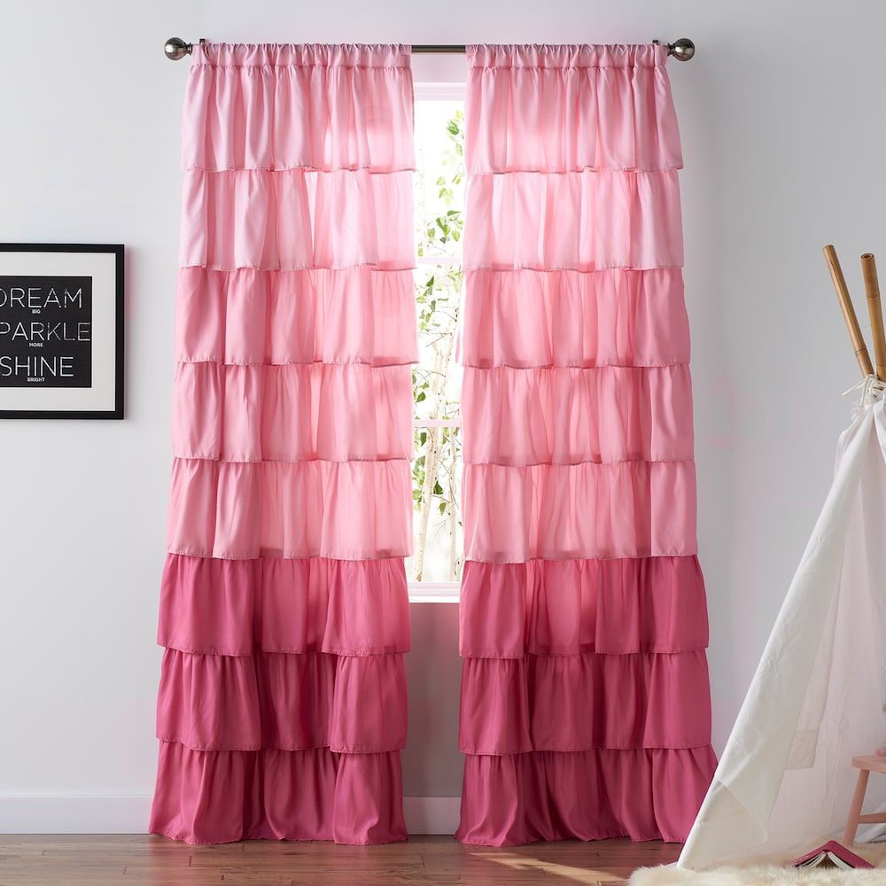 Sonoma Goods For Life™ Kids Ruffle 2 Pack Window Curtains In With Regard To Rod Pocket Cotton Solid Color Ruched Ruffle Kitchen Curtains (View 18 of 20)
