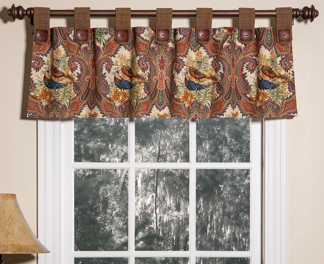 Tab Top Valance – Wilderness Royalthomasville Inside Tailored Toppers With Valances (View 14 of 20)