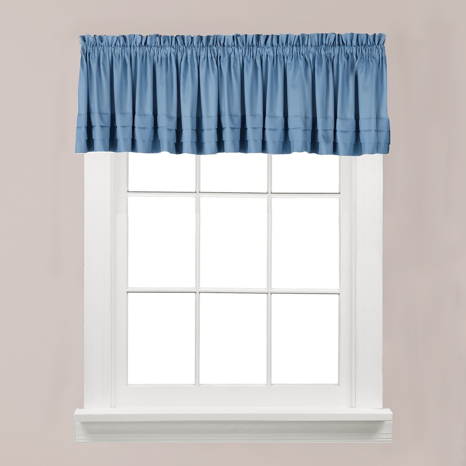 The Gray Barn Flinders Forge Valance In Smoke, Blue (100 With Flinders Forge 24 Inch Tier Pairs In Navy (View 10 of 20)