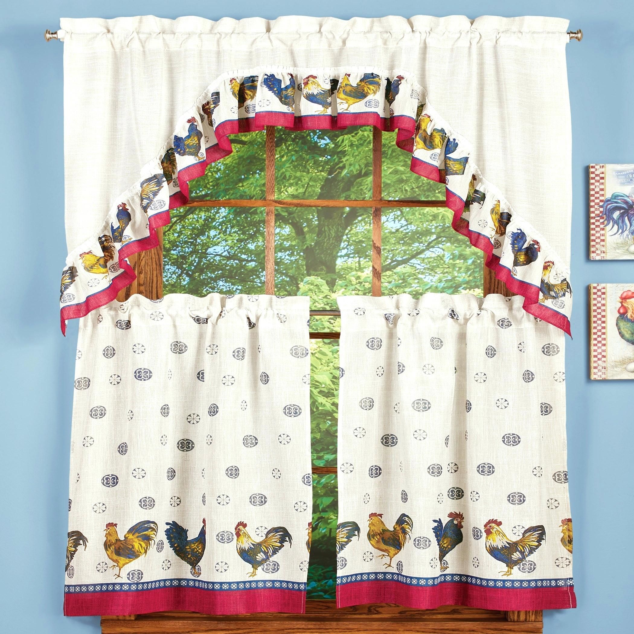Tier Window Curtains – Sk8ergirl.co Intended For Traditional Tailored Window Curtains With Embroidered Yellow Sunflowers (Photo 7 of 20)