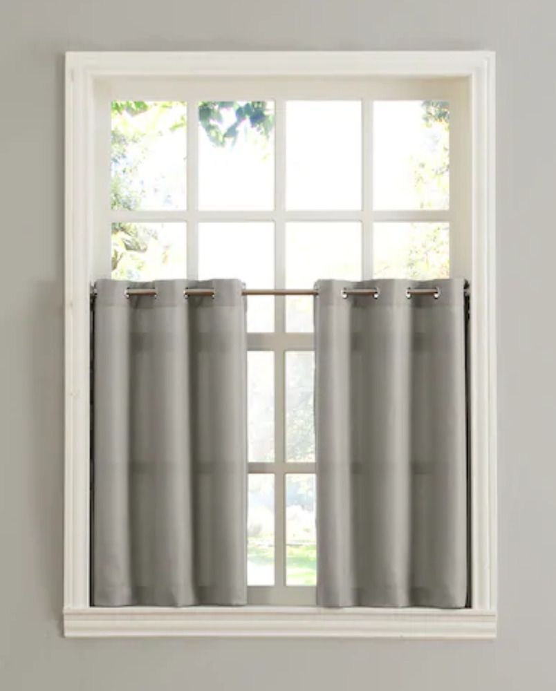 Top Of The Window Tiers Donahue Grommet Tier Pair 56"w (28 In Oakwood Linen Style Decorative Window Curtain Tier Sets (Photo 15 of 20)