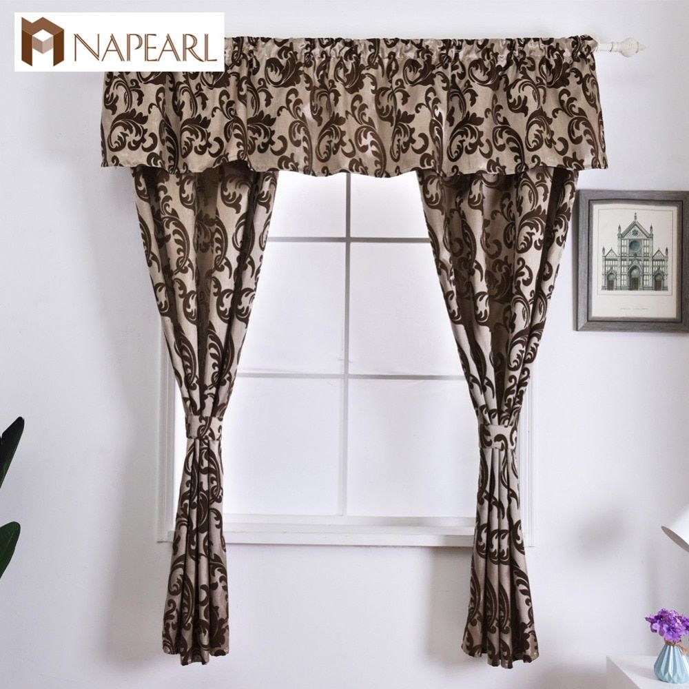 Us $13.14 52% Off|napearl Rustic Decorative Kitchen Curtain Hanging Pelmet  Manufactured Sewing Drapes Window Valance And Tiers Classic Short Drops In Regarding Classic Black And White Curtain Tiers (Photo 15 of 20)