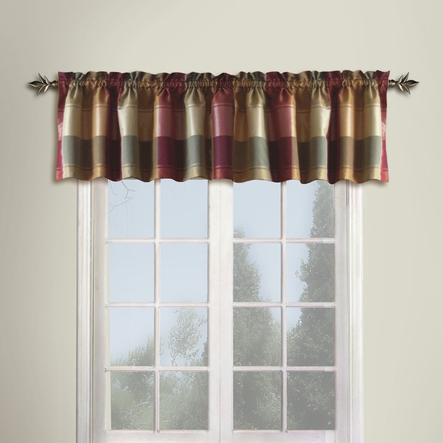 Valance Curtains Bring Personality To Your Home Windows In Burgundy Cotton Blend Classic Checkered Decorative Window Curtains (View 5 of 20)