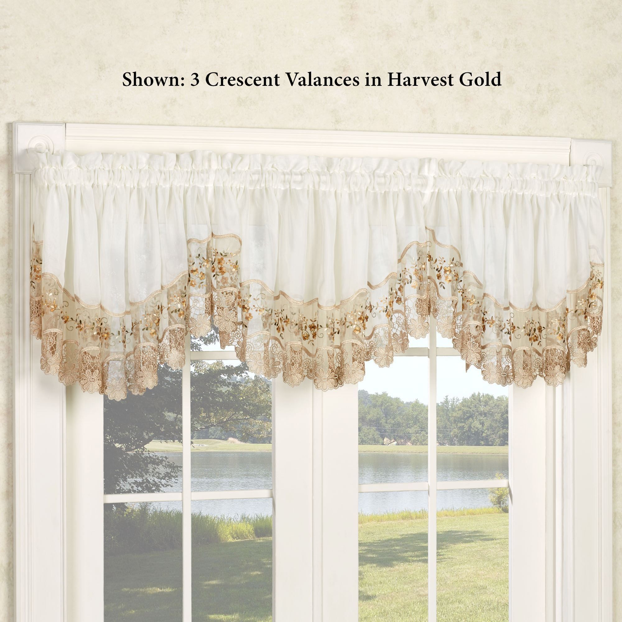Vintage Embroidered Macrame Semi Sheer Window Treatment In Class Blue Cotton Blend Macrame Trimmed Decorative Window Curtains (View 10 of 20)