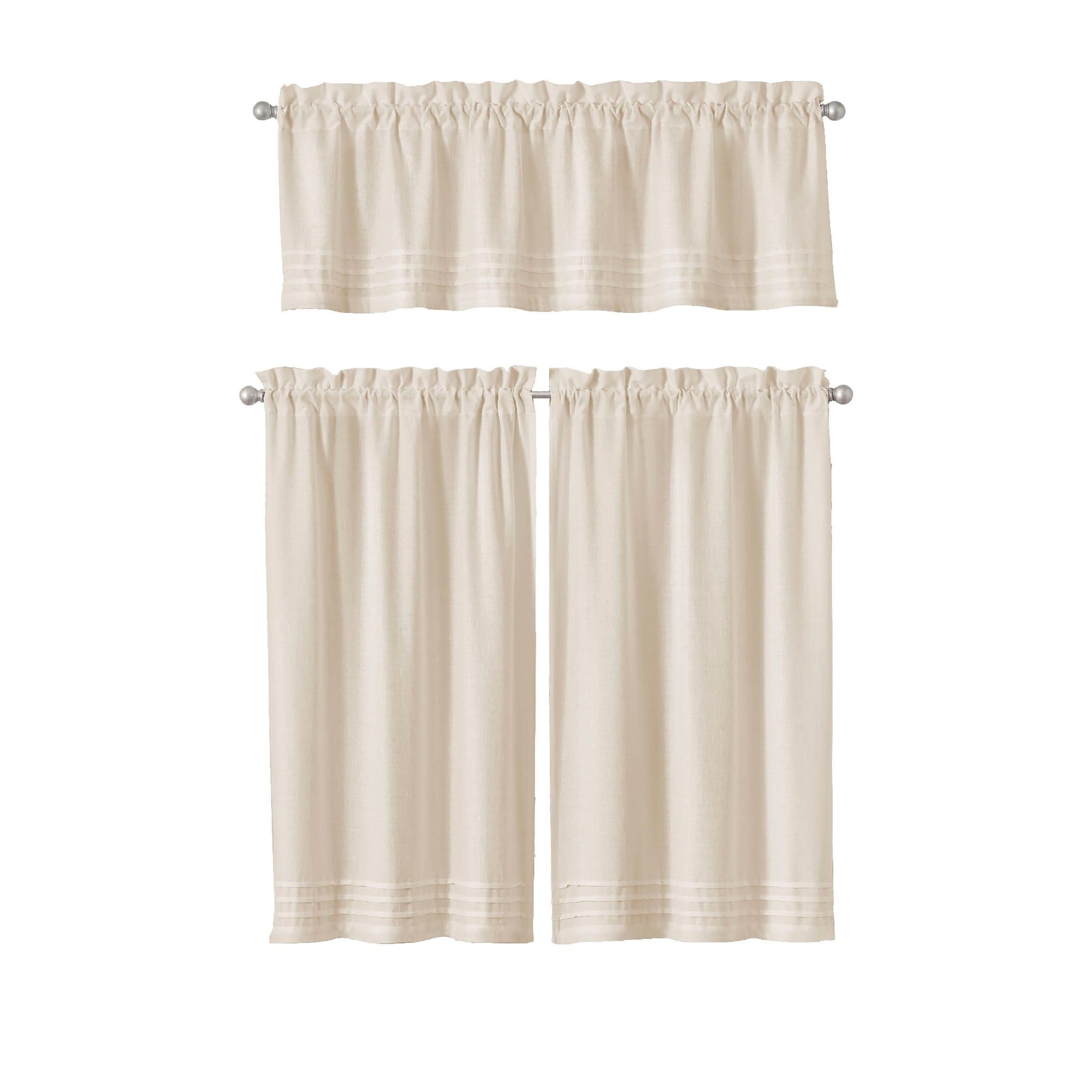 Vue Window Solutions Kingsbury Pleated Tier Pair Inside Pleated Curtain Tiers (View 11 of 20)