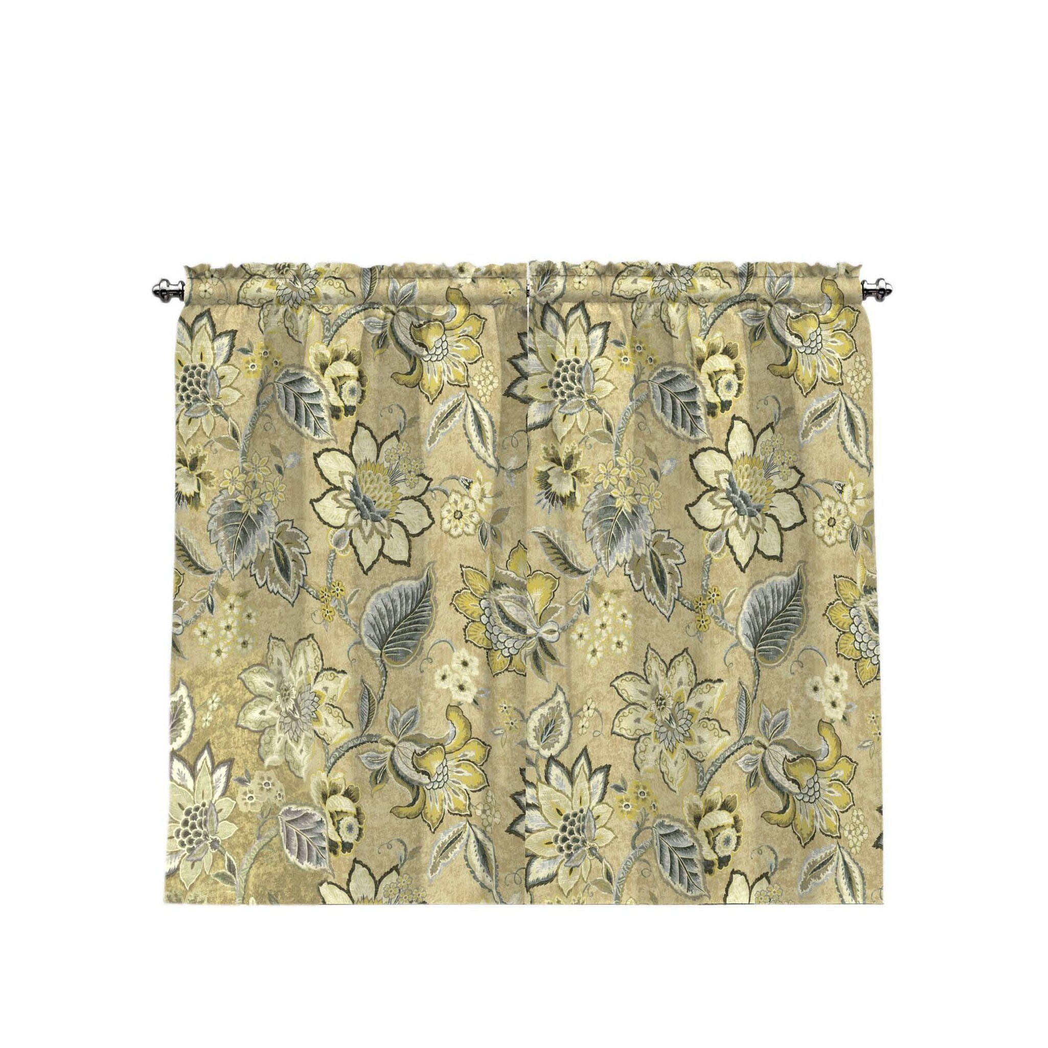 Waverly Brighton Blossom Tier Cafe Curtain & Reviews | Wayfair Within Waverly Felicite Curtain Tiers (View 17 of 20)