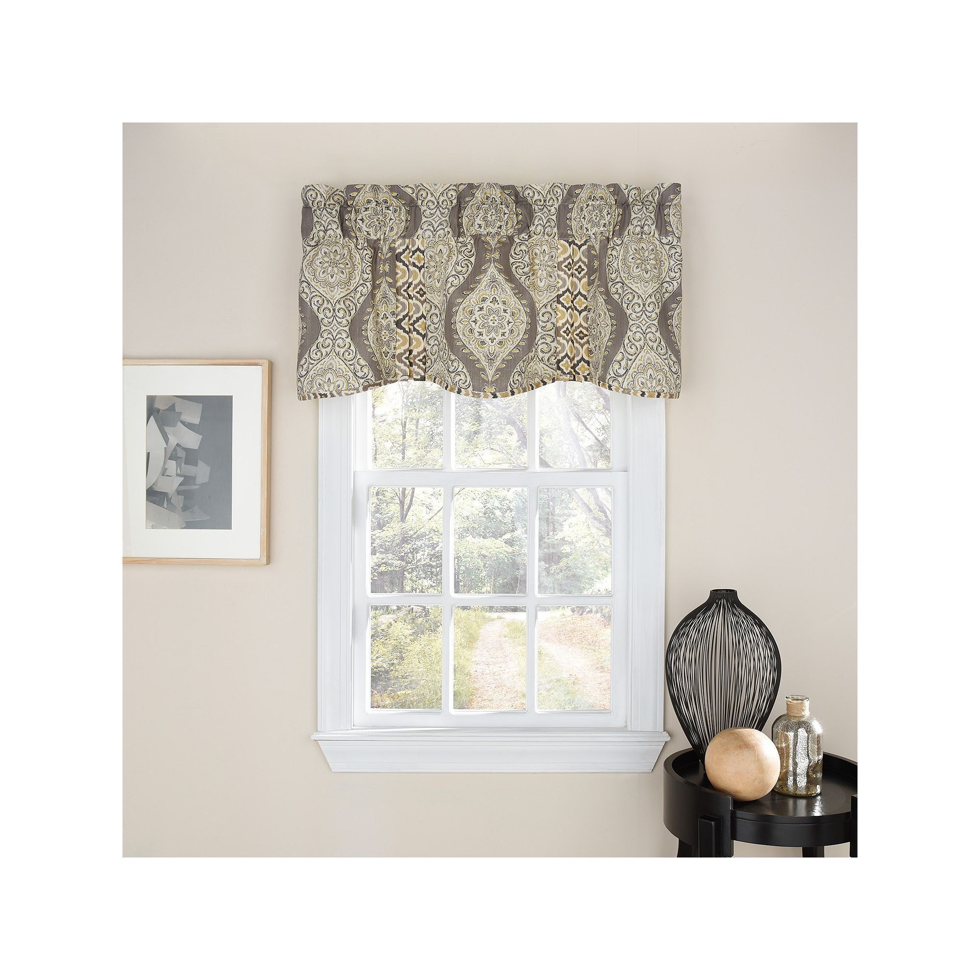 Waverly Moonlight Medallion Window Valance | Products With Regard To Medallion Window Curtain Valances (View 13 of 20)