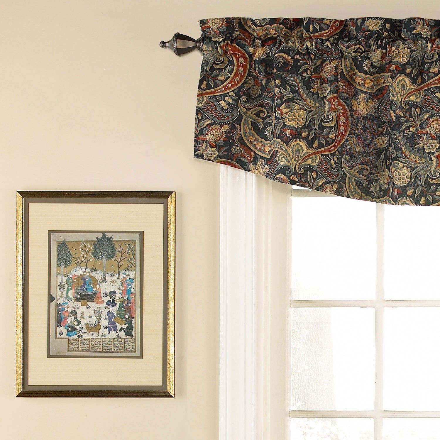 Waverly Rhapsody Floral Window Valance – 52x18 In Traditional Tailored Tier And Swag Window Curtains Sets With Ornate Flower Garden Print (View 20 of 20)