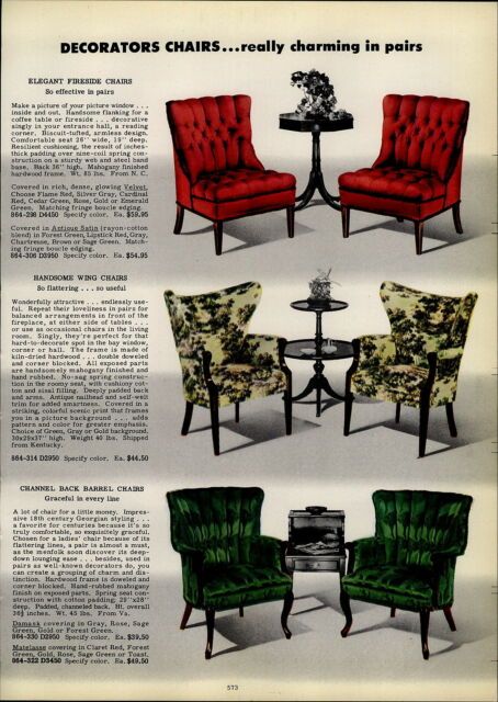 1954 Paper Ad 3 Pg Vikon Chairs Chair Furniture Mid Century For Ronda Barrel Chairs (View 20 of 20)