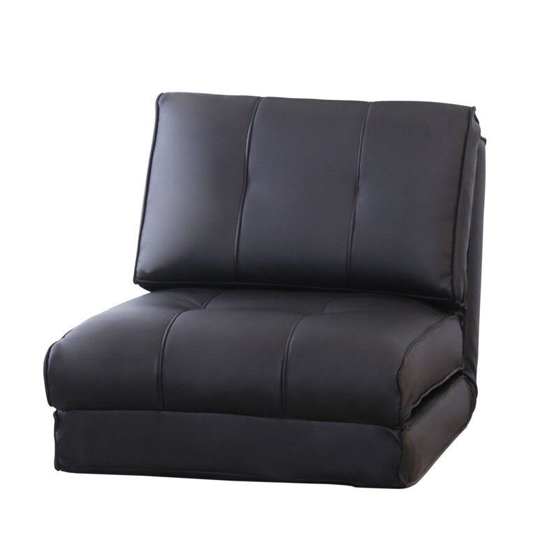 8 Best Sleeper Chairs Pertaining To Onderdonk Faux Leather Convertible Chairs (Photo 10 of 20)