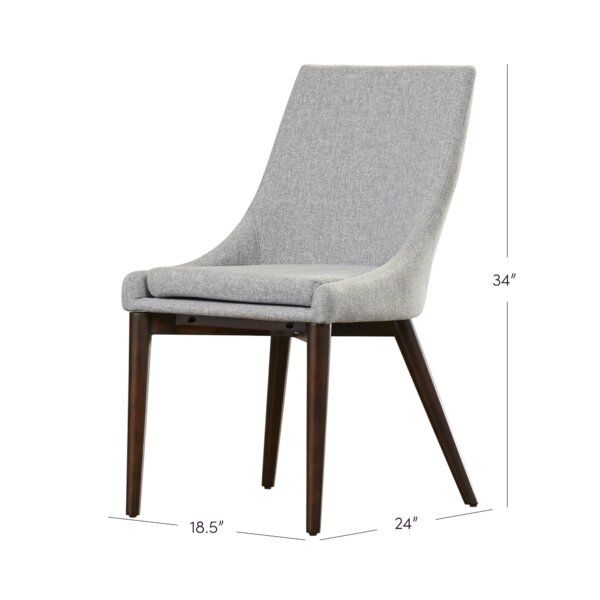 Aaliyah Cotton Upholstered Side Chair In Gray Regarding Aaliyah Parsons Chairs (View 9 of 20)