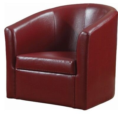 Adabella Barrel Chair With Ansar Faux Leather Barrel Chairs (Photo 4 of 20)