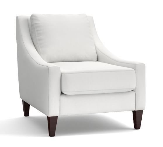 Aiden Upholstered Armchair | Furniture, Upholstered Arm In Alexander Cotton Blend Armchairs And Ottoman (View 17 of 20)