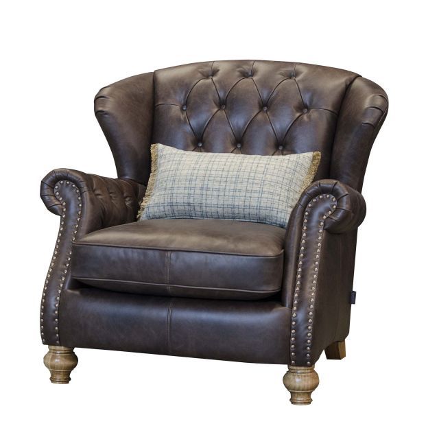 Alexander & James Bloomsbury Wing Chair Cal Smoke Leather Throughout James Armchairs (Photo 7 of 20)