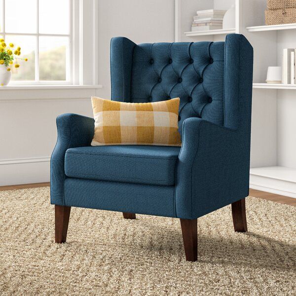 Allis 30.36" W Tufted Polyester Blend Wingback Chair For Allis Tufted Polyester Blend Wingback Chairs (Photo 1 of 20)
