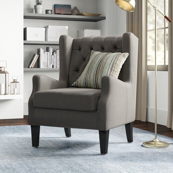 Allis 30.36" W Tufted Polyester Blend Wingback Chair With Regard To Allis Tufted Polyester Blend Wingback Chairs (Photo 3 of 20)