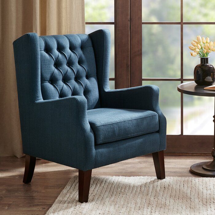 Allis Wingback Chair For Allis Tufted Polyester Blend Wingback Chairs (View 7 of 20)