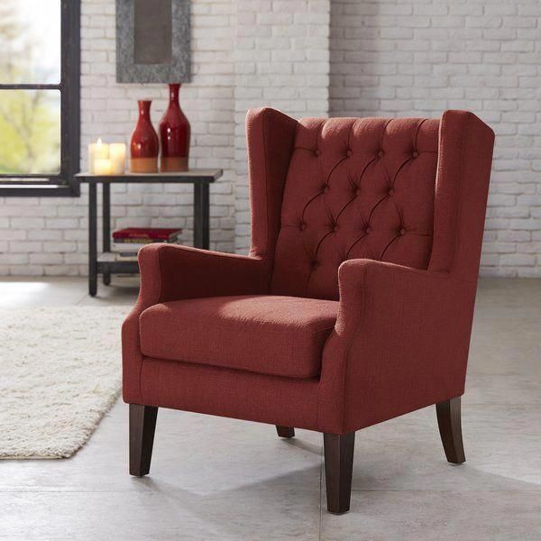 Allis Wingback Chair | Wingback Chair, Tufted Wing Chair With Regard To Allis Tufted Polyester Blend Wingback Chairs (Photo 5 of 20)