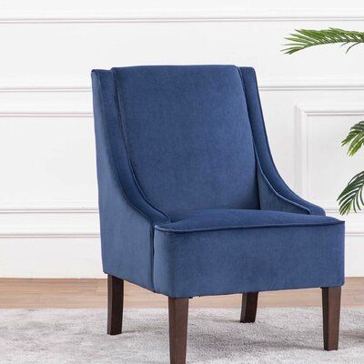 Altamahaw 18.5" Swoop Side Chair Fabric: Navy Blue | Chair Regarding Altamahaw Swoop Side Chairs (Photo 9 of 20)