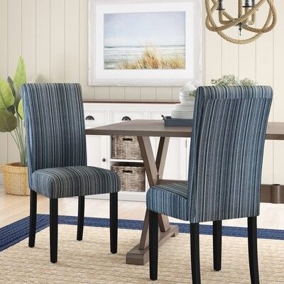 Andover Millstm Nava Upholstered Dining Chair Andover Mills Upholstery  Color: Teal Throughout Munson Linen Barrel Chairs (View 17 of 20)