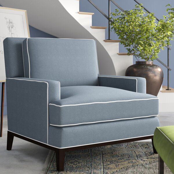 Andrews 39" W Polyester Blend Down Cushion Armchair Inside Polyester Blend Armchairs (View 15 of 20)