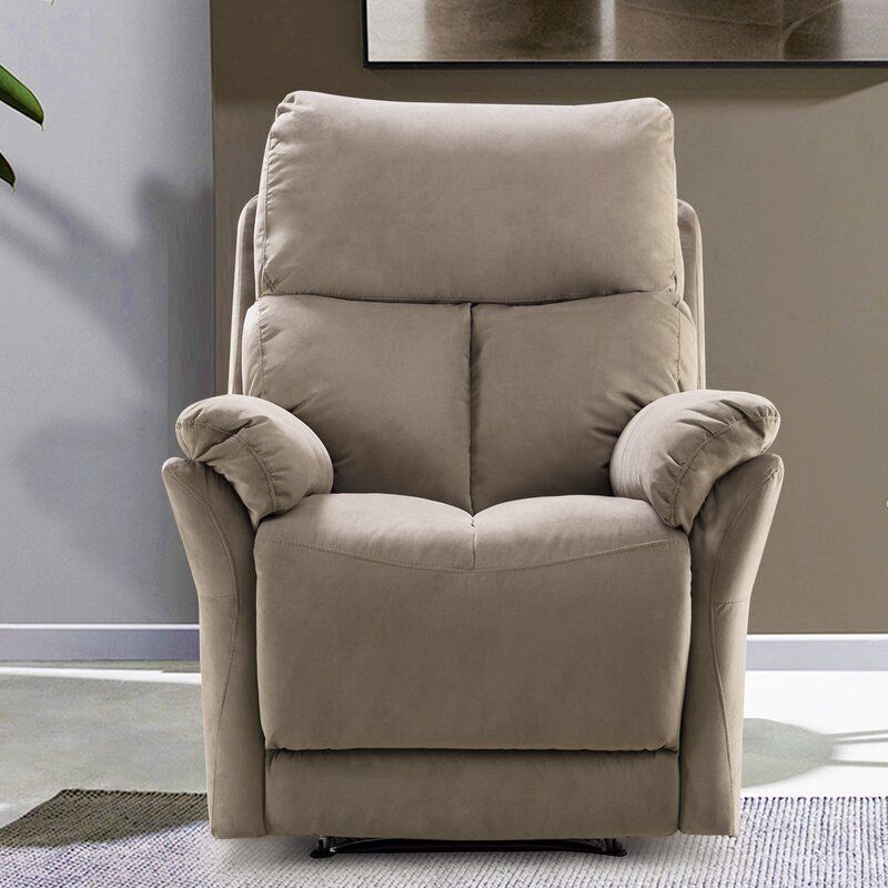 Anyieth Manual – Push Button Recliner With Artressia Barrel Chairs (Photo 18 of 20)