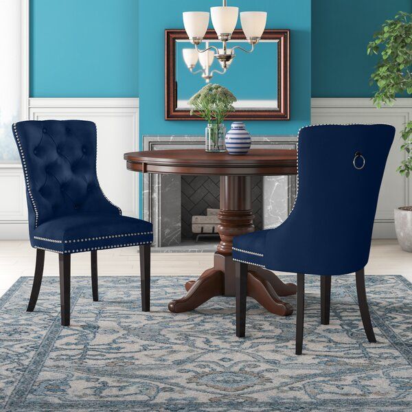 Aqua Dining Chairs With Bob Stripe Upholstered Dining Chairs (set Of 2) (View 13 of 20)