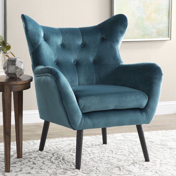 Aqua Wingback Chair Within Waterton Wingback Chairs (Photo 12 of 20)