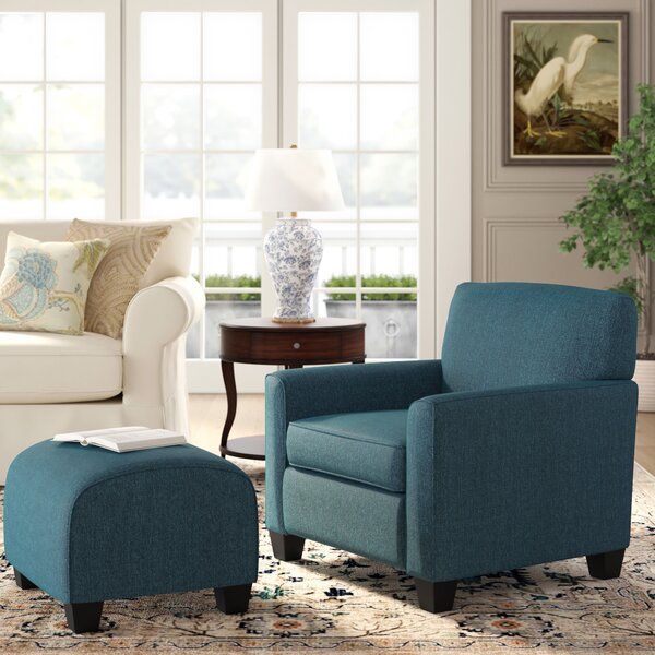 Armchair And Ottoman In Michalak Cheswood Armchairs And Ottoman (View 17 of 20)