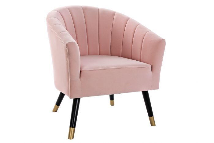 Armchair Polyester Birch 72x70x77 Pink Pertaining To Leia Polyester Armchairs (View 10 of 20)