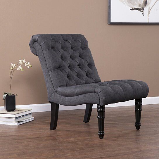 Ashmire Armless Upholstered Accent Chair, Gray Intended For Armless Upholstered Slipper Chairs (View 15 of 20)