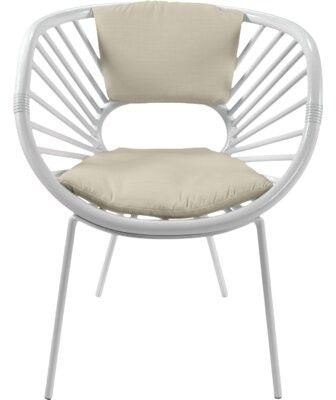 Aura Collection Papasan Chair Upholstery Color: Bright White Pertaining To Campton Papasan Chairs (Photo 16 of 20)