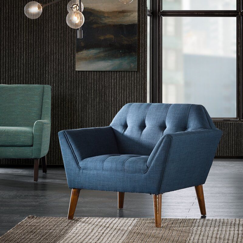 Belz 38" W Tufted Polyester Armchair | Living Room Chairs Pertaining To Belz Tufted Polyester Armchairs (View 8 of 20)