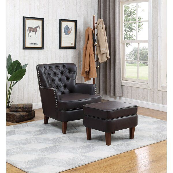 Berry Hill Leather Armchair Pertaining To Bernardston Armchairs (View 9 of 20)