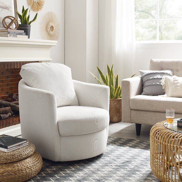 Berwyn View Accents Chair In Brames Barrel Chair And Ottoman Sets (Photo 14 of 20)