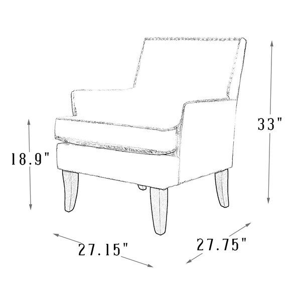 Bethine 27.15" W Polyester Armchair Intended For Bethine Polyester Armchairs (set Of 2) (Photo 3 of 20)