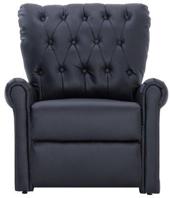 Bhoyar Faux Leather Wingback Chair Fabric: Black Faux Leather Pertaining To Marisa Faux Leather Wingback Chairs (Photo 14 of 20)