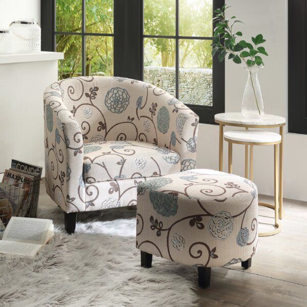 Birch Lane Chair And Ottoman | Wayfair.ca Intended For Brames Barrel Chair And Ottoman Sets (Photo 11 of 20)